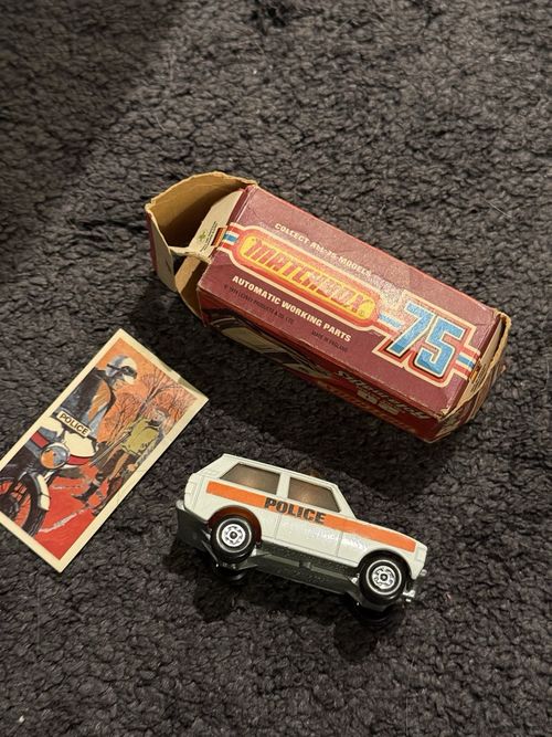 Matchbox 1-75 No.20 Range Rover Police Patrol Boxed 1976 1:64 White/Orange — image 3