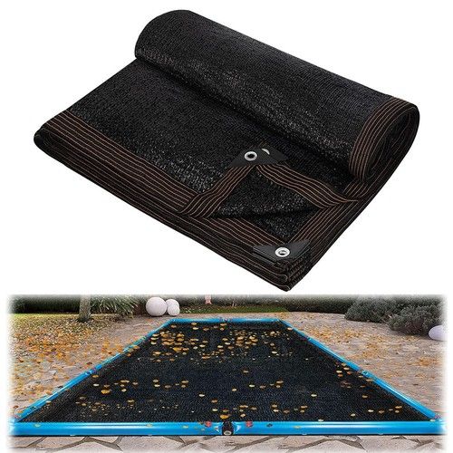 Rectangle In-Ground Swimming Pool Winter Cover Leaf Net Covers - Choose Size