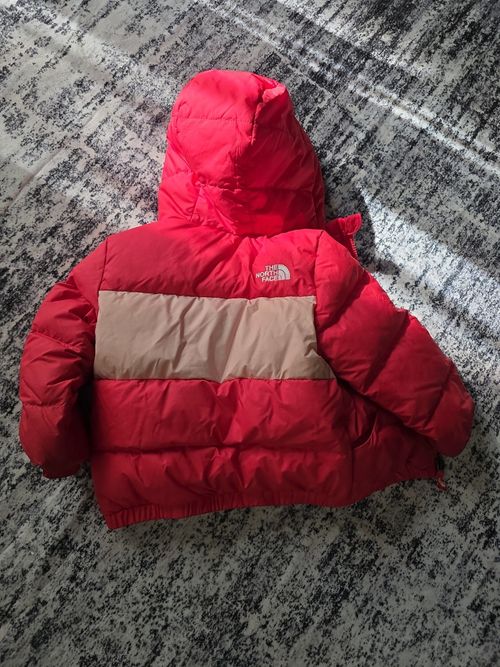 Size 2T The North Face Pink Down/ Polyester Winter Coat With Hood — image 5