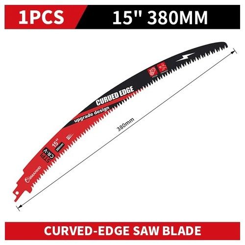 15"Japanese Teeth Curved Edge Reciprocating Saw Blades CR-V Wood Pruning Blades