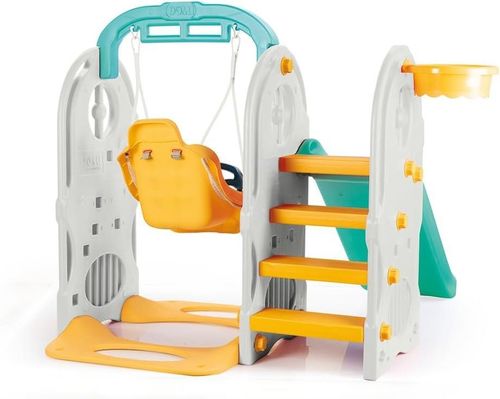 Kids Garden Playground Set, DOLU 4-In-1 Climbing Frame, Swing and Slide Playset — image 4