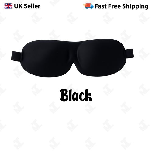 3D Eye Mask Sleep Soft Padded Blindfold Travel Sleeping Aid Cover Lightweight — image 1