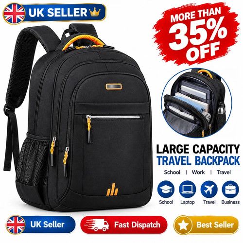 40L Backpack Oxford Waterproof Large Travel Rucksack School Shoulder Bag