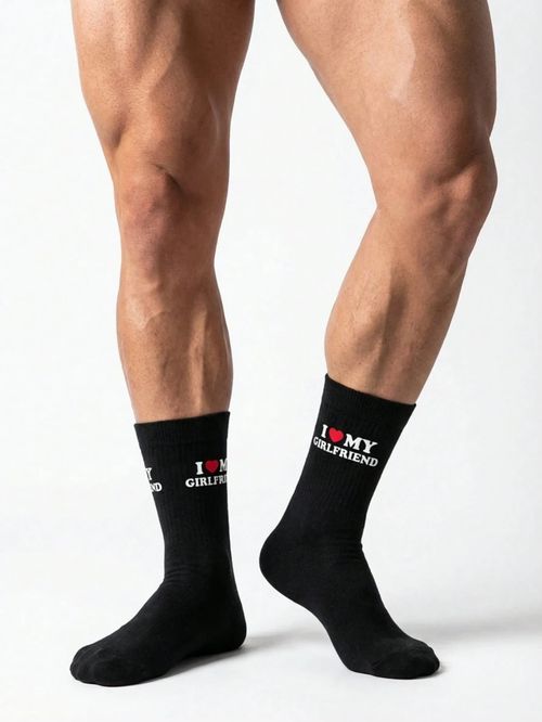 1 Pair “I Love My Girlfriend” Socks – Cute & Funny Gift for Boyfriend -UK — image 16