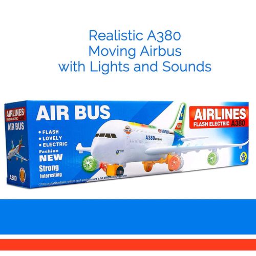 Bump & Go Aeroplane Airbus A380 Electric Airplane Toy With Lights Sounds — image 2