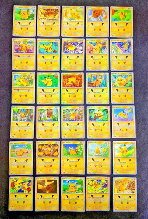 Complete Set #1-30 Pokemon TCG INDONESIA Pikachu 30th Anniversary Celebration