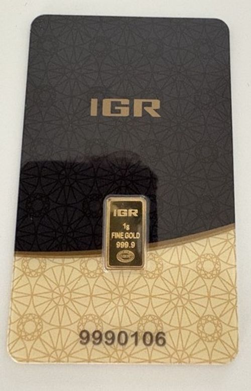 1g Gram 24k Fine Gold Bullion Bar IGR Istanbul Gold Refinery 999.9 Sealed Assay