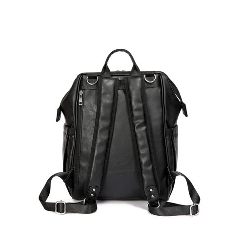 ELF PHOENIX Nappy Bag Backpack Faux Leather Black 5 pcs Set Baby Mummy Dad Gift — image 10