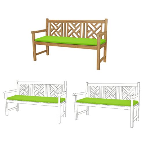 3 Seater Garden Bench Pad Outdoor Furniture Seat Bench Cushion Water Resistant — image 8