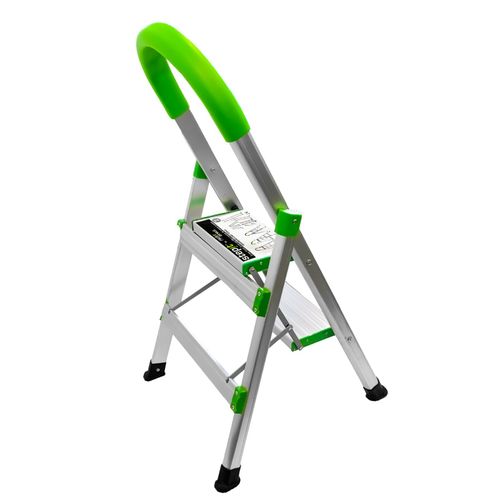 2 Step Aluminium Ladder Foldable Safety Step Stool 140kg Anti-Slip Wide Treads — image 5