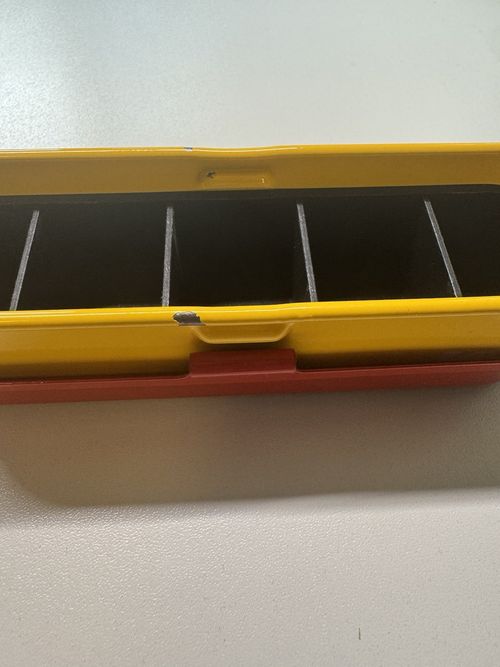 Kodak 35mm Film Case - Holds 5 Rolls - Yellow/Red Steel Case - Used, Fully Function — image 9