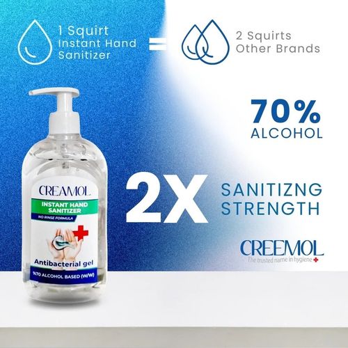 Creamol Instant Hand Sanitiser Gel 70% Alcohol No Rinse Formula – (18 x 500ml) — image 5