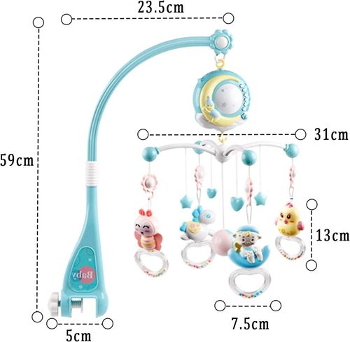 Baby Crib Mobile 4-in-1 with Star Projector, Night Light, Music & Remote — image 7