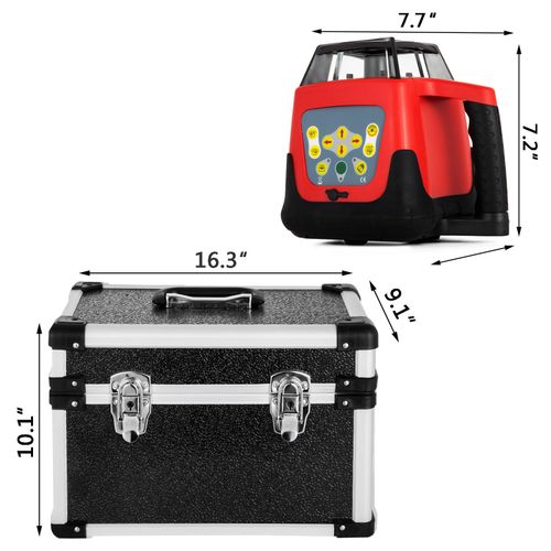 Rotary Rotating Laser Level Green/Red Self Leveling 3D 360° 500M Tripod 5m Staff — image 2